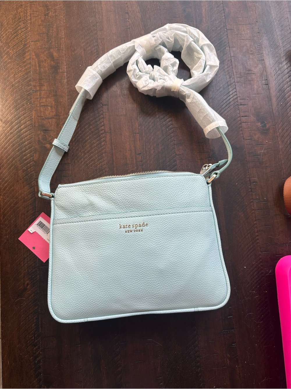 kate spade New York Light Blue Leather Crossbody Bag